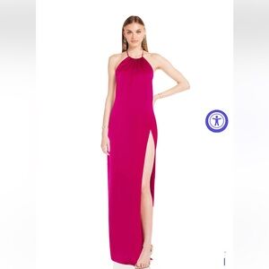 Katie May Cher Gown in Pink Peacock